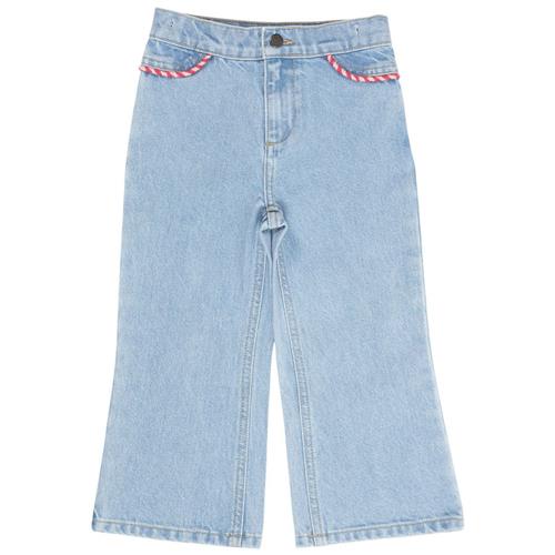 Copenhagen Colors Denimbukser Med Brede Ben Light Blue Indigo Washed 116 cm  Blå  116 cm  kvinde