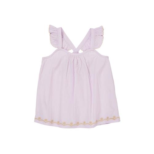 Copenhagen Colors Top Med Frynser I Poplin Lavender 116 cm  Lilla  116 cm  kvinde