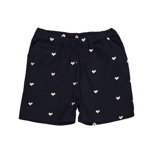 Copenhagen Colors Heart Shorts I Twill Navy Soft Pink Hearts | Blå | 104 cm