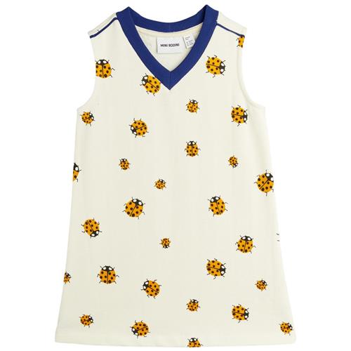 Mini Rodini Ladybugs Kjole Offwhite 92/98 cm  Creme  92/98 cm  kvinde