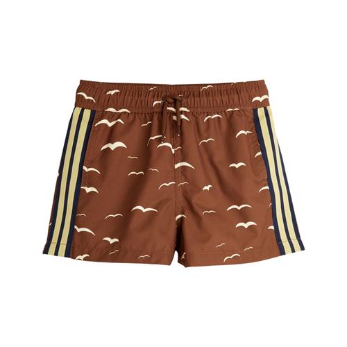 Mini Rodini Seagull Aop Badeshorts Brown 92/98 cm  Brun  92/98 cm  Unisex