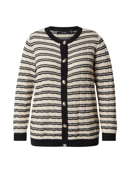 Vero Moda Curve Cardigan 'VMCCharlot'  lysebeige / sort