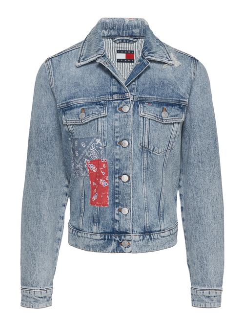 Tommy Jeans Overgangsjakke 'CLASSIC'  dueblå / blue denim / rød / hvid