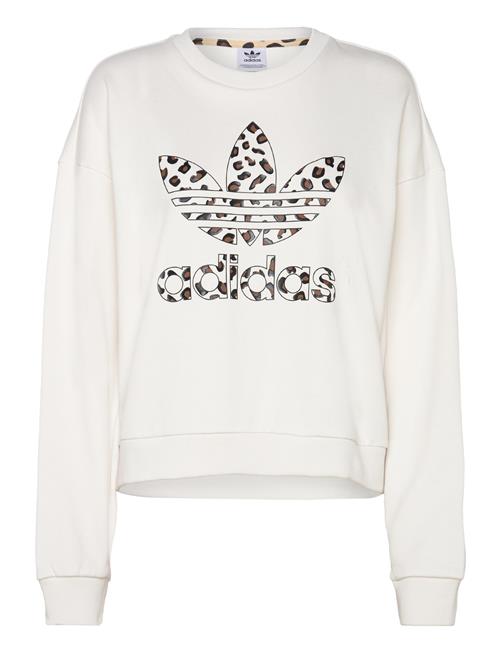 Leopard Sweatshirt Adidas Originals Beige