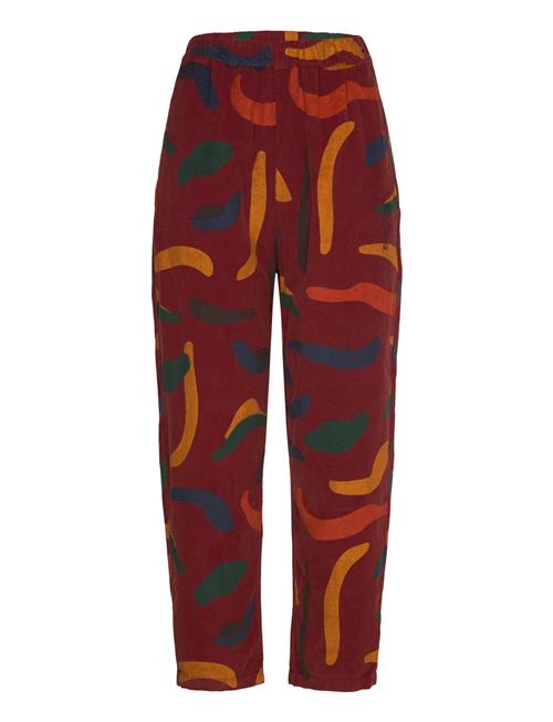 Brushstrokes Printed Cocoon Pants Bobo Choses Burgundy