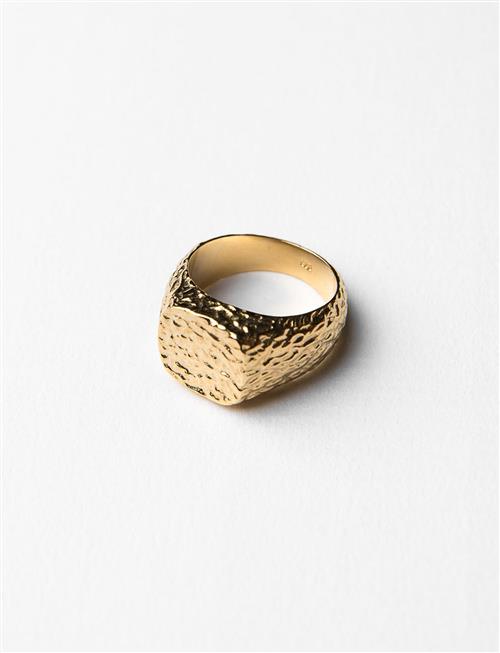 Oval Structured Ring Blue Billie Gold