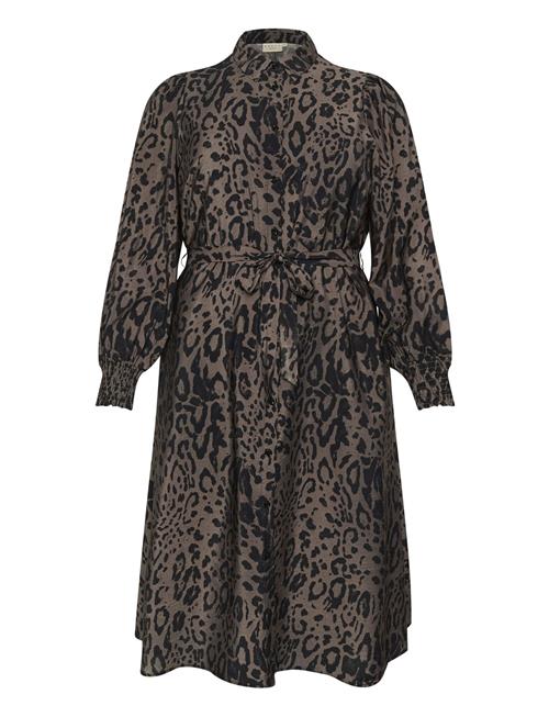 Kcjola Shirt Dress Kaffe Curve Patterned