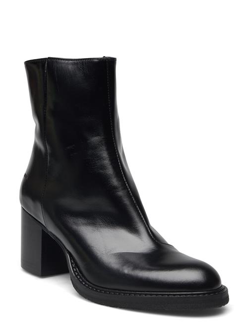 Bootie - Block Heel - With Zippe ANGULUS Black