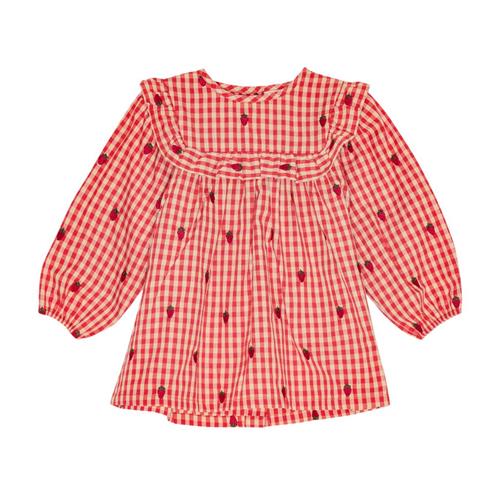 Flöss Molly Langærmet Kjole Berry Gingham | Rød | 122 cm