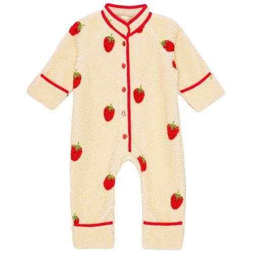 Flöss Strawberry Fleece Onesie Soft White Berry |  | 62 cm