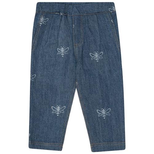 Flöss William Bukser Blue Denim Bee 128 cm  Blå  128 cm  mand