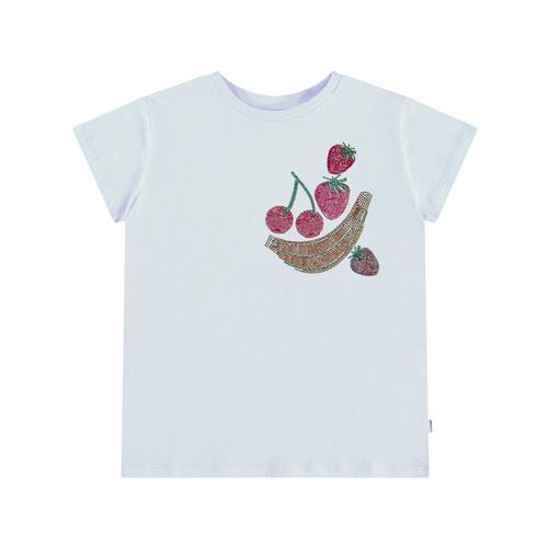 Molo Ranva Short Sleeve T-Shirt Shiny Fruits 140 cm  Blå  140 cm  kvinde