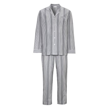 Damella Carl Long Sleeve Pyjamas Gråstribet bomuld Medium Dame