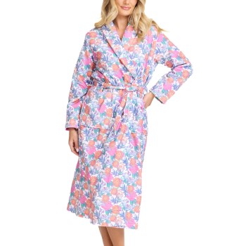 Damella Printed Terry Velour Robe Flerfarvet Large Dame