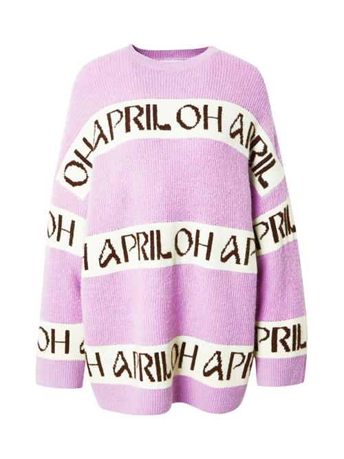 OH APRIL Pullover 'Billie'  lyselilla / sort / hvid