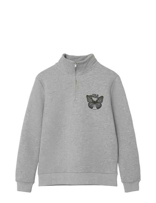 Nlfrajla Ls Half Zip Sweat LMTD Grey