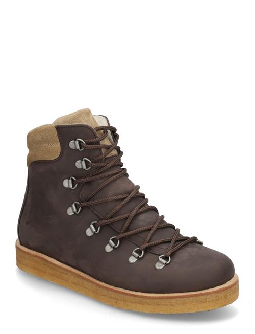 Boots - Flat - With Laces ANGULUS Brown