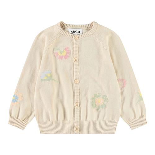 Molo Brody Cardigan Pastel Flora | Beige | 98 cm