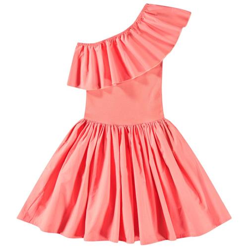 Molo Chloey Short Sleeve Dress Warm Coral 158/164 cm  Lyserød  158/164 cm  kvinde