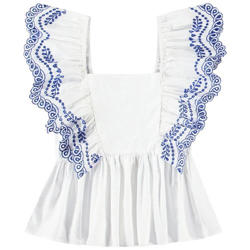 Molo Rosamond Blouse Crisp White 134/140 cm  Hvid  134/140 cm  kvinde