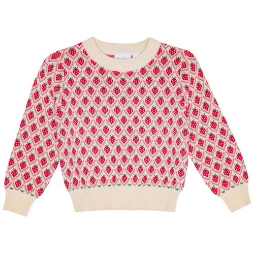 Flöss Zuri Sweater Soft White Berry | Rød | 68 cm