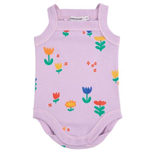 Bobo Choses Garden Party All Over Ærmeløs Baby Body Lavender | Lilla | 24 months