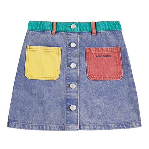 Bobo Choses Color Block Denim Nederdel Multicolor 12-13 Y  Blå  12-13 år  kvinde