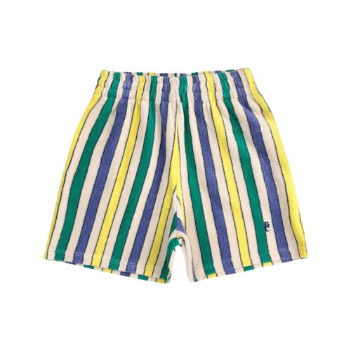 Bobo Choses Multicolor Stripes Bermudashorts I Frotté Off White 10-11 Y  Creme  10-11 år  mand
