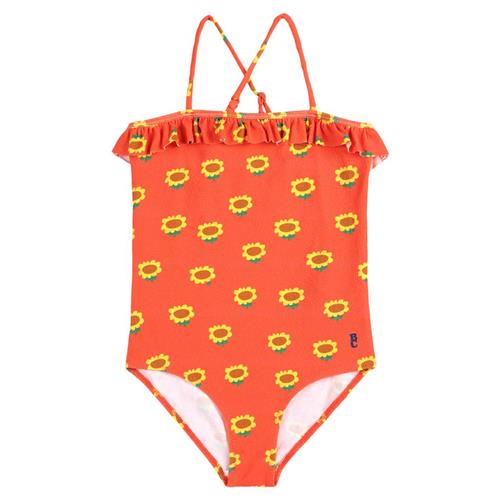 Se Bobo Choses Sunflower All Over Badedragt Red 8-9 Y  Rød  8-9 år  kvinde ved Babyshop