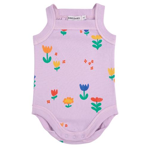 Bobo Choses Garden Party All Over Ærmeløs Baby Body Lavender 3 months  Lilla  3 måneder  kvinde