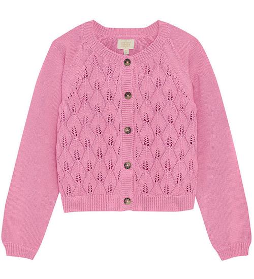 Creamie Cardigan - Strik - Bomuld - Rosebloom