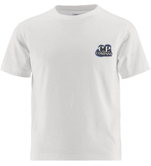 C.P. Company T-shirt - Gauze White m. BlÃ¥