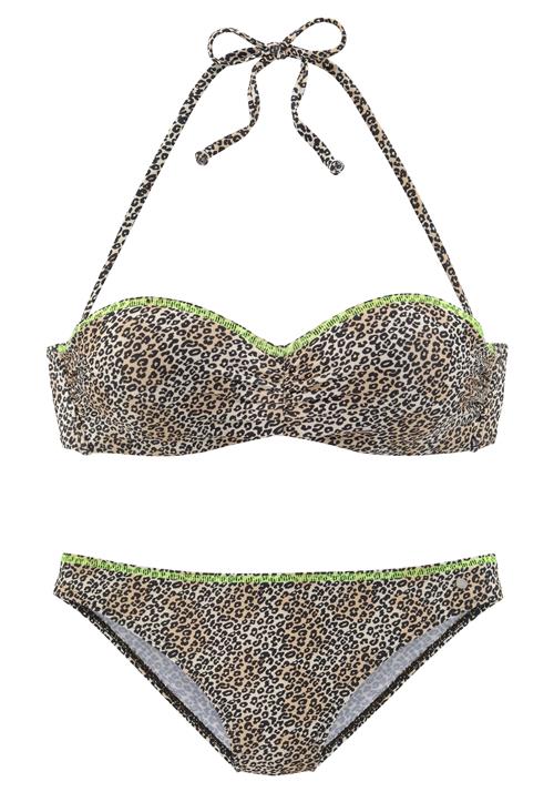 BUFFALO Bikini  beige / neongrøn / sort