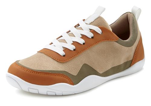 LASCANA Sneaker low  beige / brun / grøn / hvid