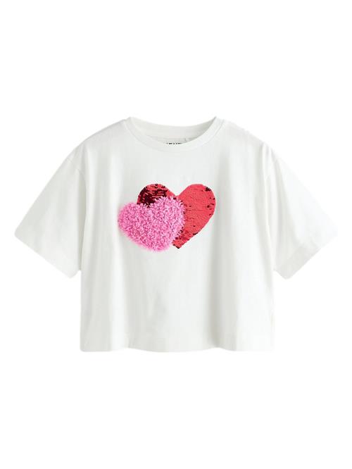 Next Bluser & t-shirts 'Sequin Heart'  pitaya / rød / hvid