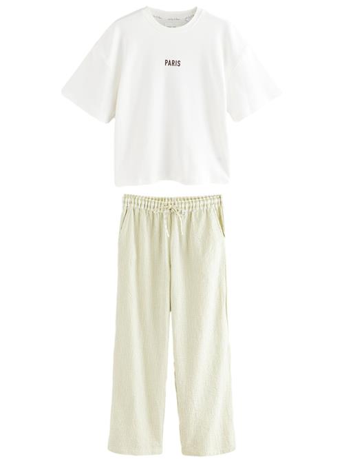 Next Pyjamas  oliven / sort / hvid