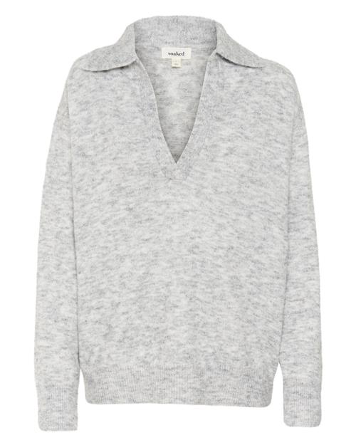 SOAKED IN LUXURY Pullover 'Selta'  grå-meleret