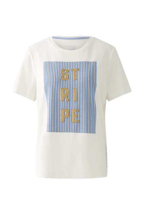 OUI Shirts  lyseblå / guld / hvid