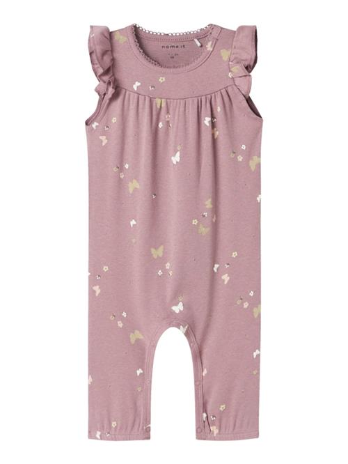 NAME IT Sparkedragt/Body 'NBFDisse'  mørkebeige / lysviolet / hvid