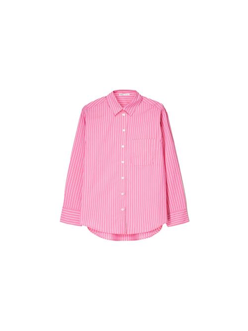 Bershka Bluse  pink / hvid