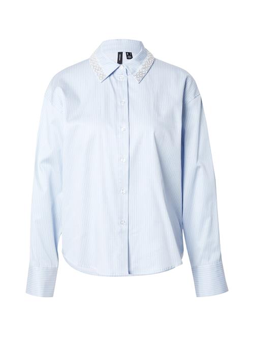 VERO MODA Bluse 'VMJANNI'  lyseblå / hvid