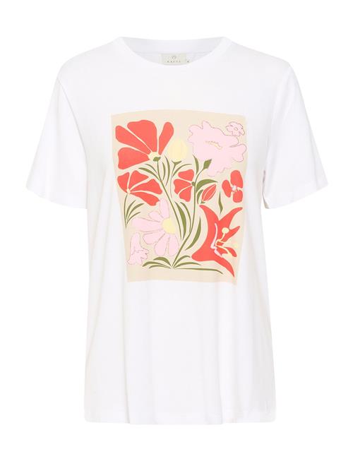 Se Kaelin T-Shirt Kaffe White ved Booztlet