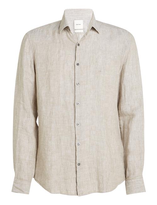 Linen Solid Slim Shirt Calvin Klein Cream