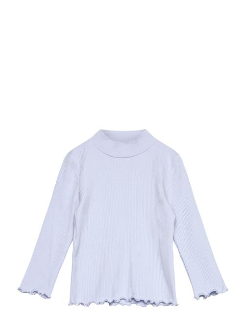 Turtleneck Long-Sleeved T-Shirt Mango Blue