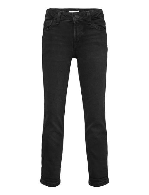 Straight Jeans With Turn-Up Mango Black