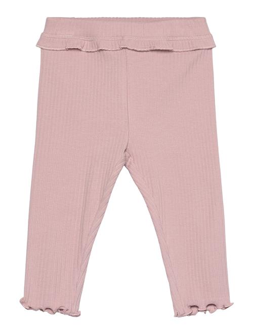 Cotton Ribbed Leggings Mango Pink