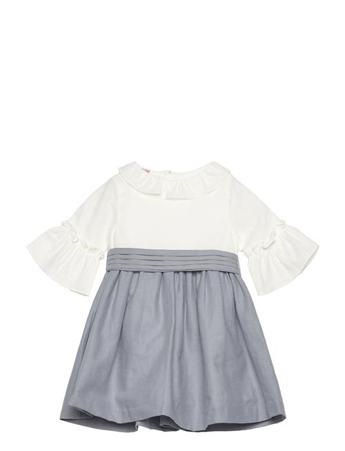 Contrast Skirt Dress Mango White