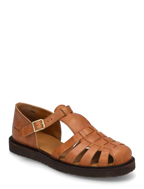 Sandals - Flat - Closed Toe - Op ANGULUS Brown