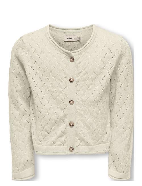 Kmgmegan Life Ls Cardigan Knt Noos Kids Only Cream