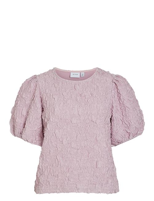 Se Visophia O-Neck 2/4 Top/Dc Vila Pink ved Booztlet